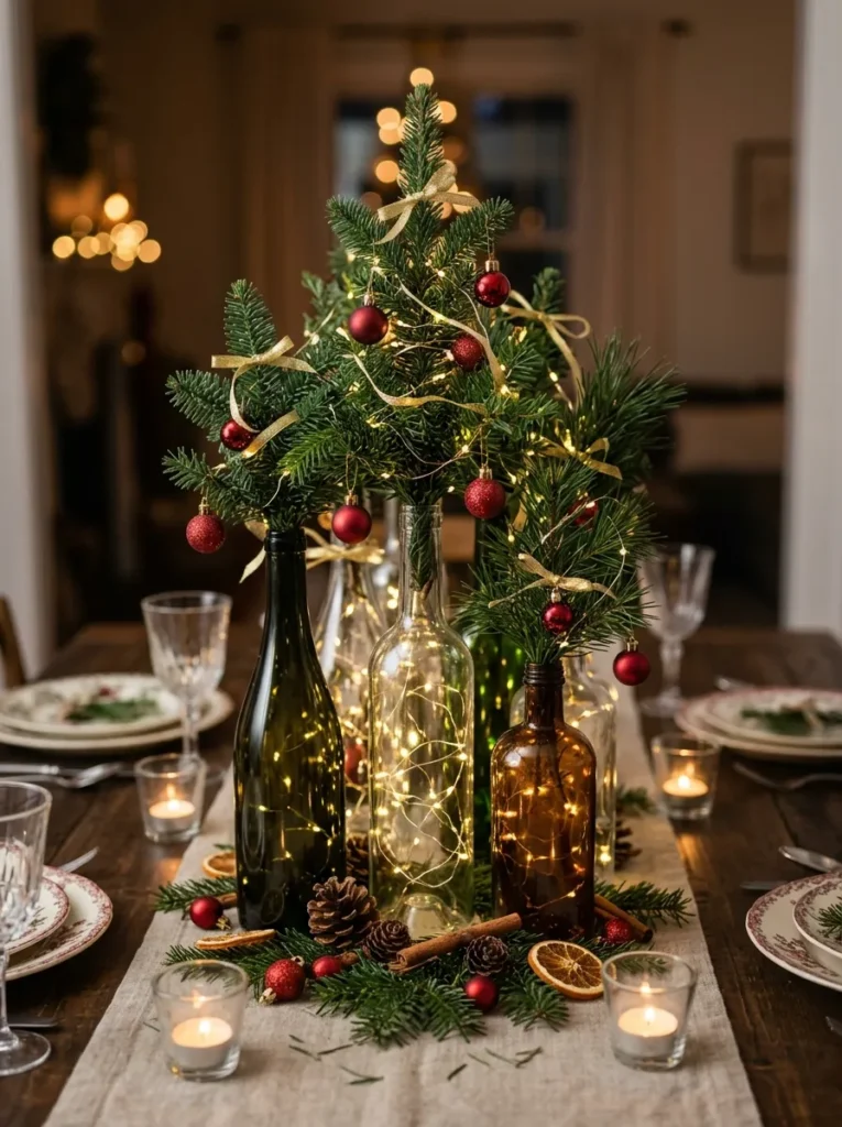 Christmas Tree Bottle Decor