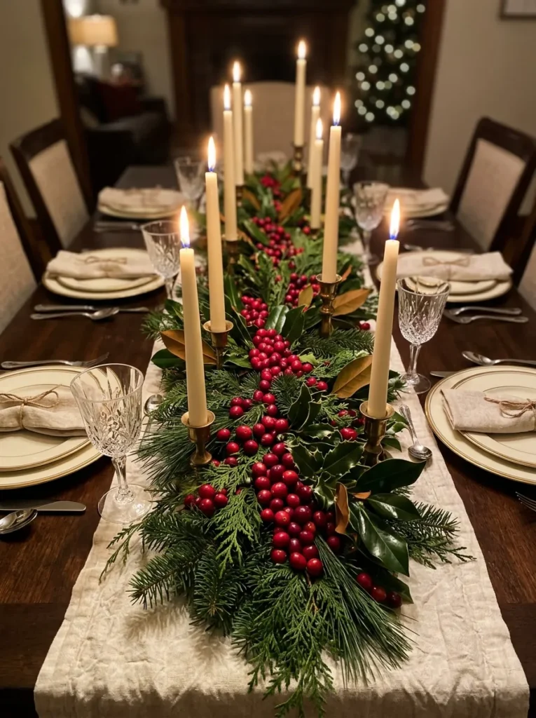 Cranberry Candle Garland