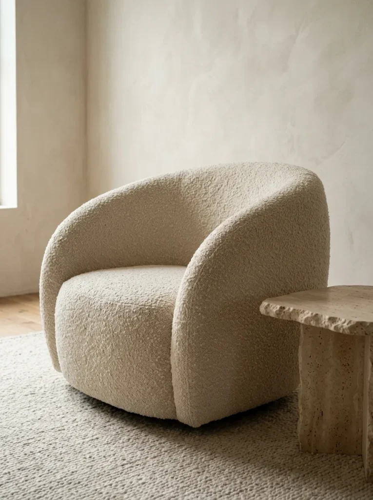 Curved Accent Chair