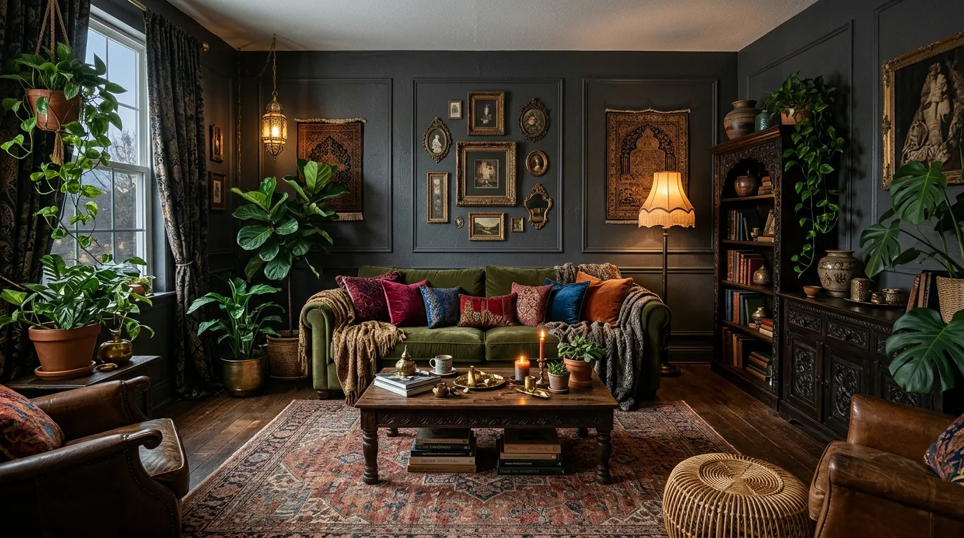 Dark Boho Living Room Ideas
