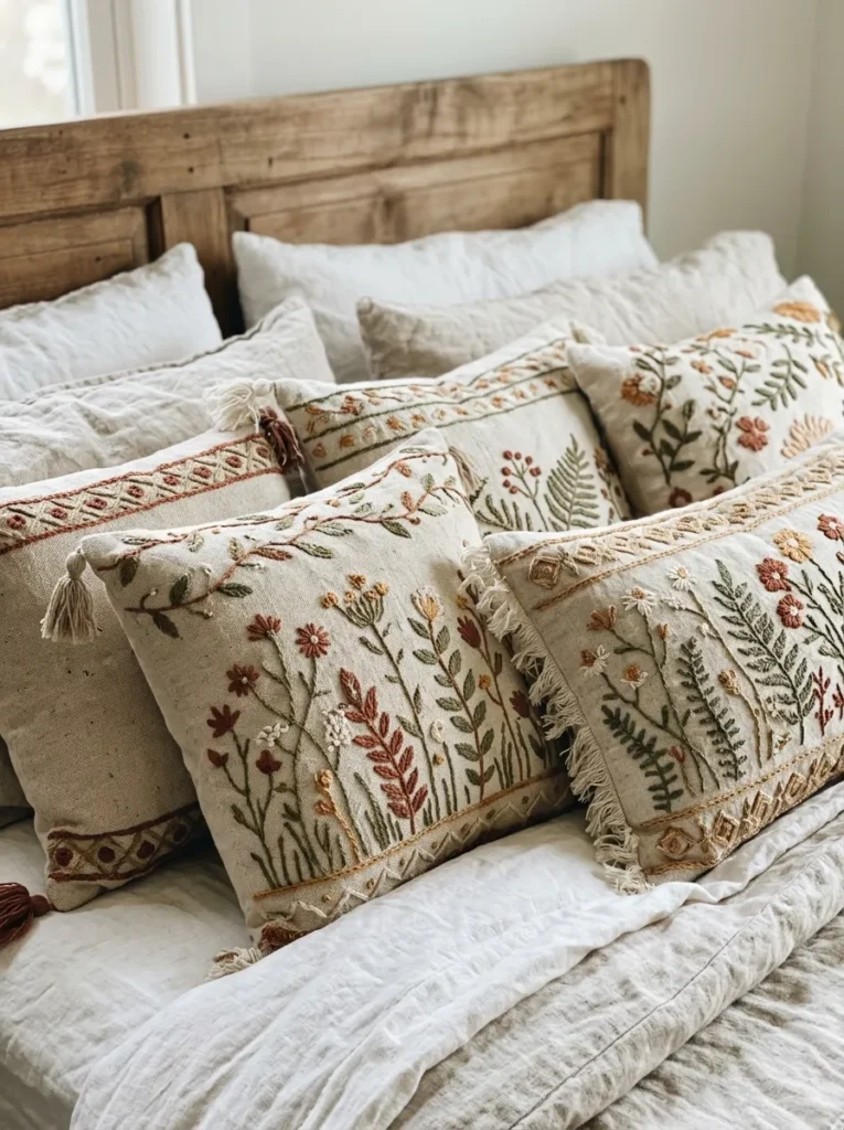 Embroidered Pillow Covers