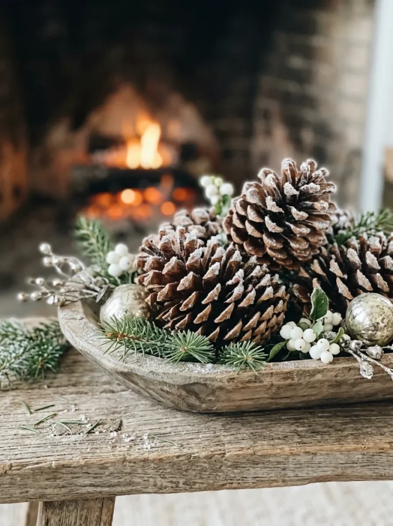 Frosted Pinecone Arrangement