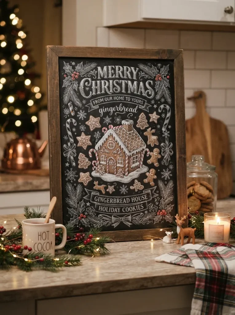 Gingerbread Chalk Art