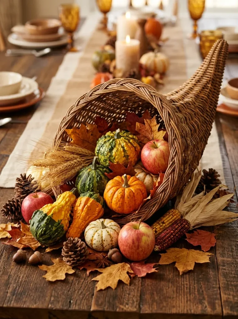 Gourd Cornucopia Basket