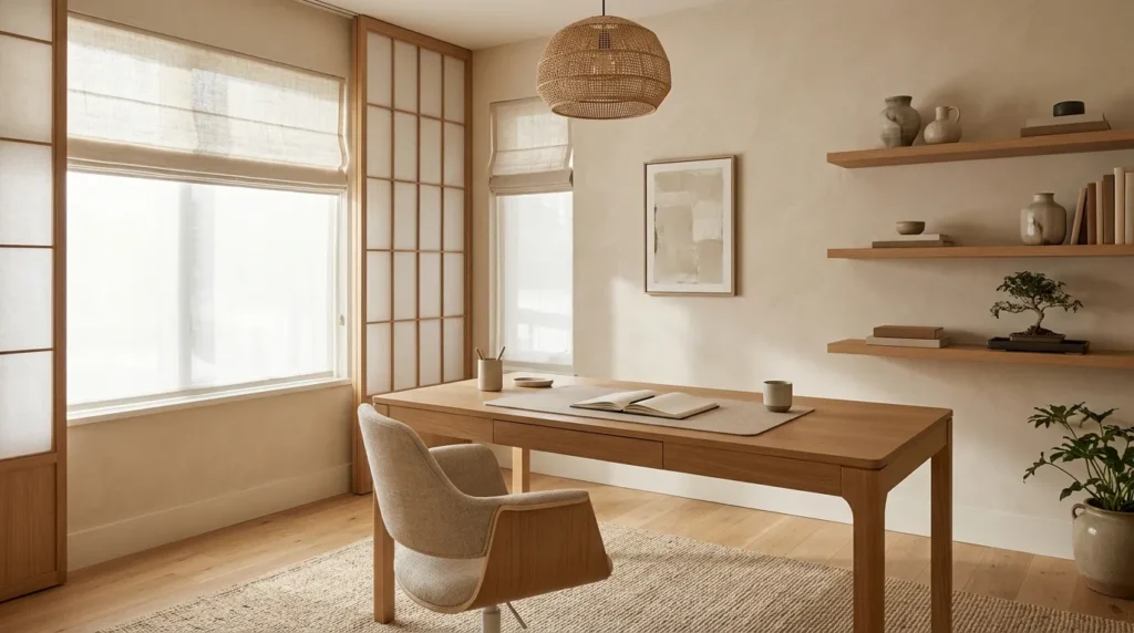 Japandi Home Office Ideas
