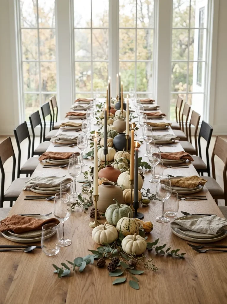 Linear Dining Table Decor