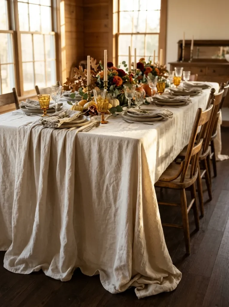 Linen Tablecloth Draping