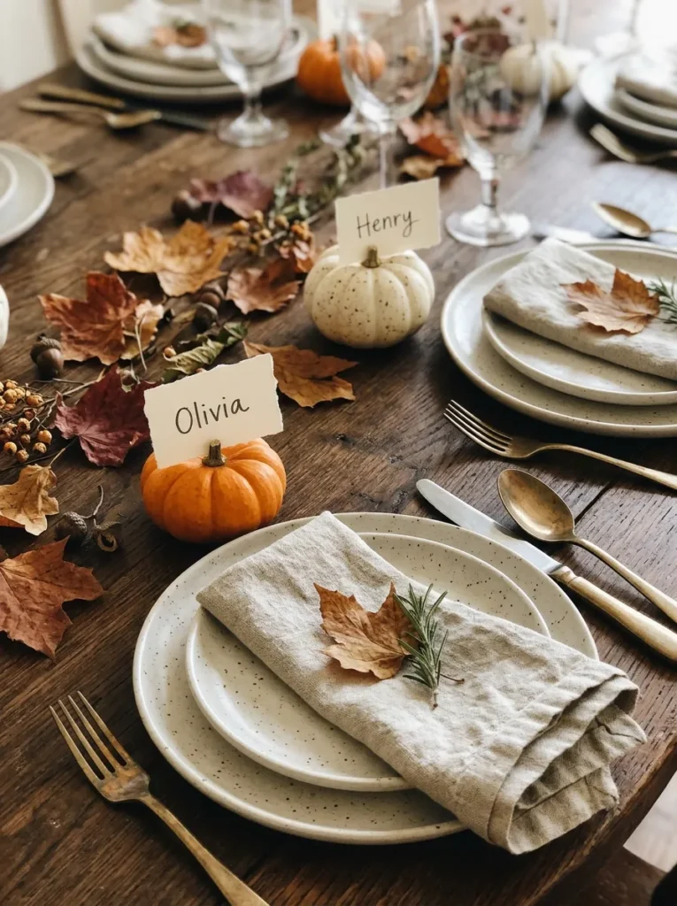 Mini Pumpkin Place Cards