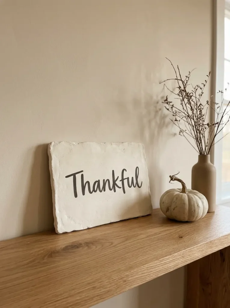 Minimalist Thankful Sign
