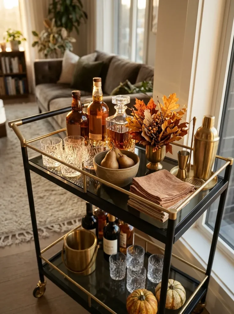 Modern Thanksgiving Bar Cart