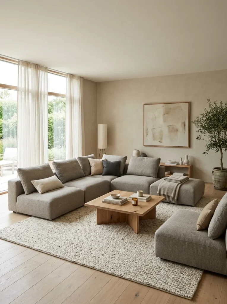 Neutral Modular Seating