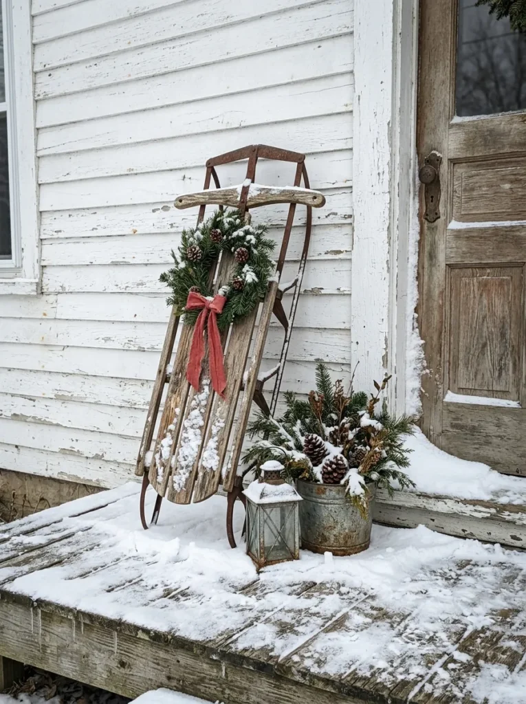 Rustic Sled Display