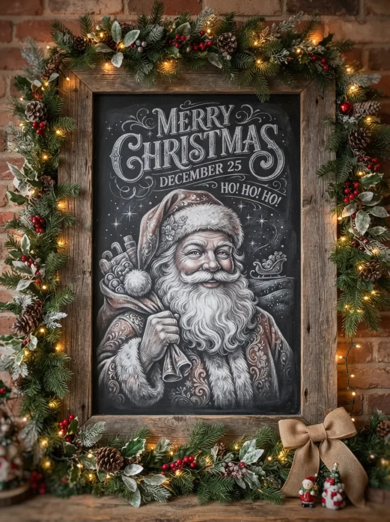 Santa Chalk Portrait