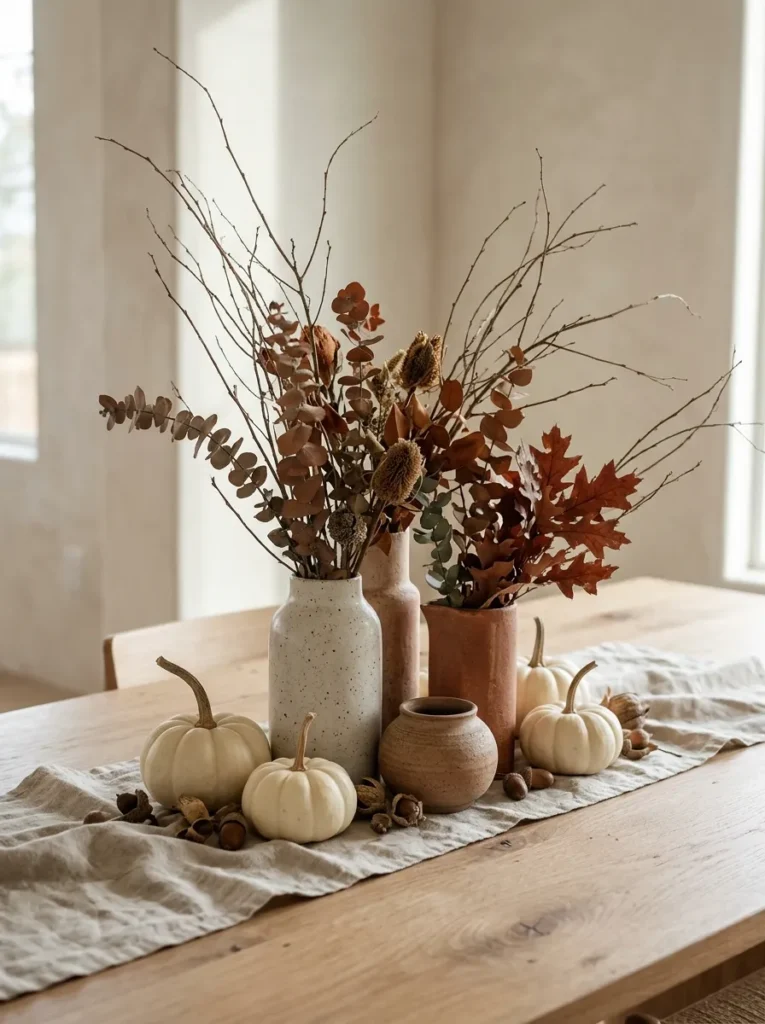 Sculptural Thanksgiving Centerpiece For Modern Thanksgiving Decor