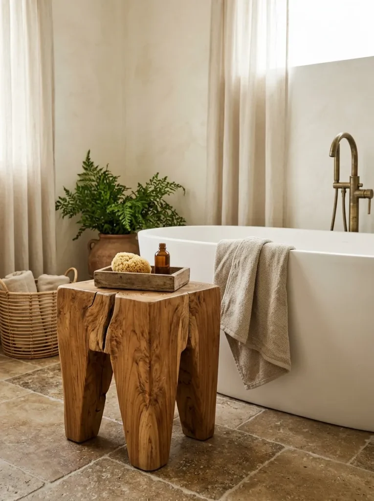 Teak Bath Stool