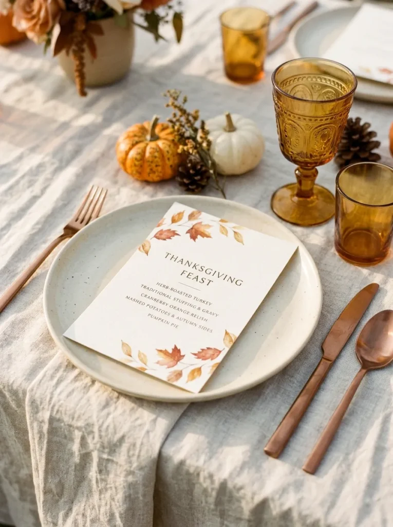 Thanksgiving Menu Cards