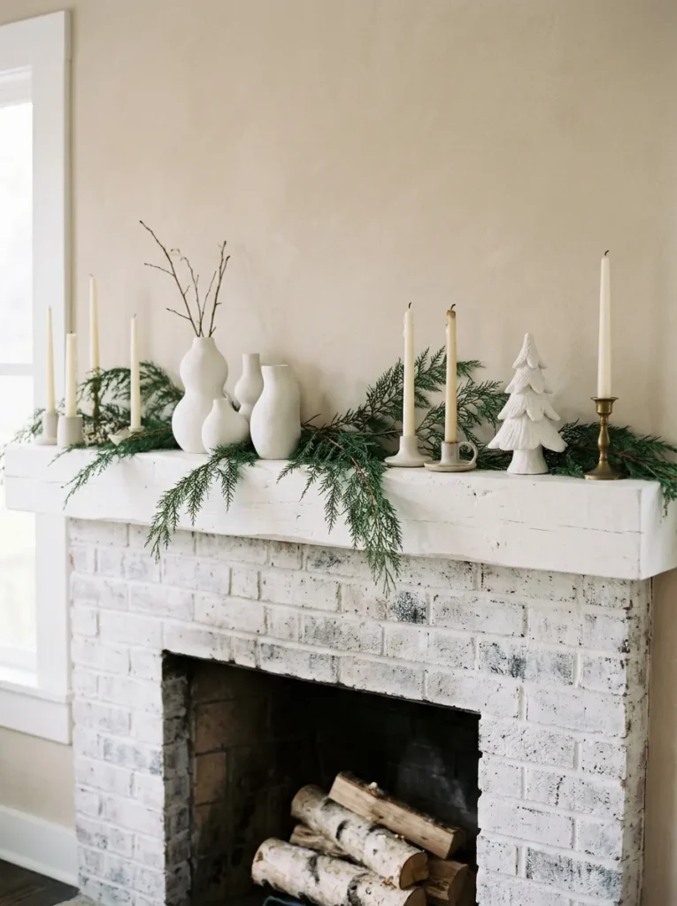 White Mantel Accents